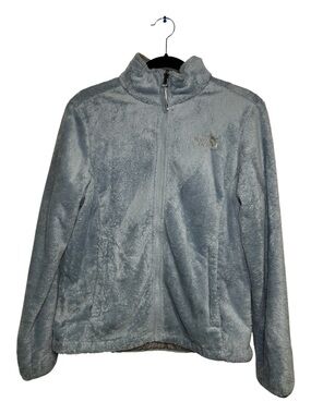 The North Face Women's Otis Fleece Blue Full-Zip Lightweight Jacket Pockets Sz M